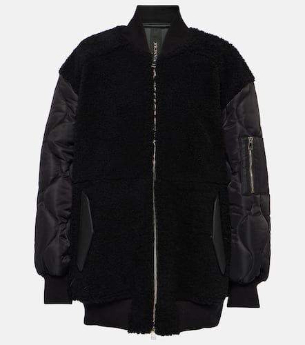 Veste bomber en shearling et cuir - Blancha - Modalova