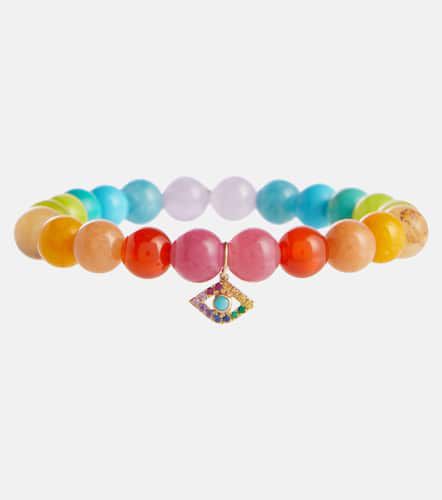 Bracelet Rainbow en jade et pendentif en or 14 ct - Sydney Evan - Modalova