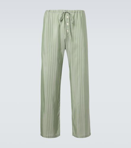 Pantalon droit en soie à rayures - Bode - Modalova