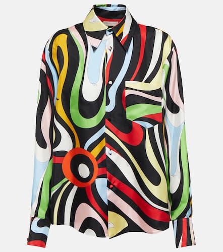 Chemise imprimée en satin de soie - Pucci - Modalova