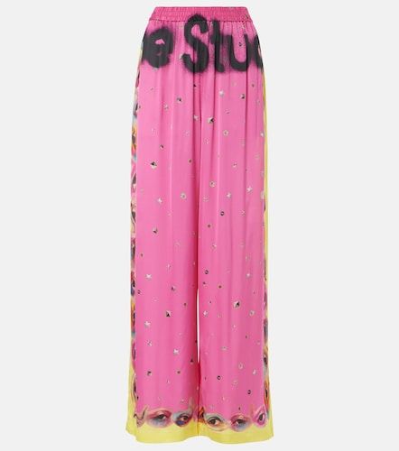 Pantalon palazzo à imprimé logo - Acne Studios - Modalova