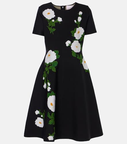 Robe midi en jacquard à fleurs - Carolina Herrera - Modalova