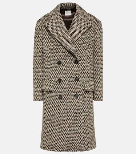 Manteau en laine et soie mlanges - Miu Miu - Modalova