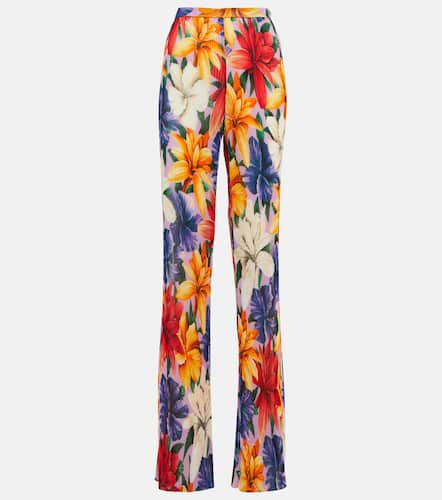 Pantalon droit à taille haute à fleurs - Etro - Modalova