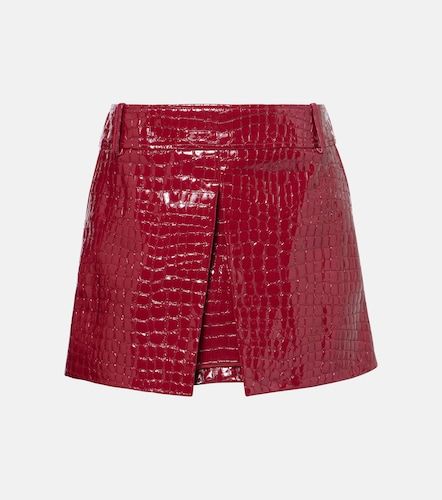 Mini-jupe en cuir façon croco - Tom Ford - Modalova