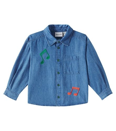 Chemise Note brodée en jean - Mini Rodini - Modalova