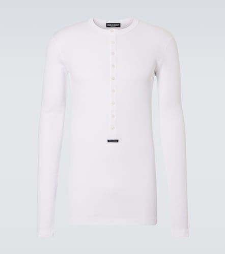 Dolce&Gabbana Top Henley en coton - Dolce&Gabbana - Modalova