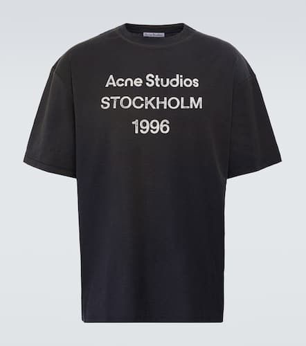 T-shirt imprimé en coton mélangé à logo - Acne Studios - Modalova