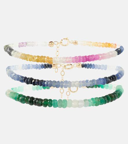 Set de 3 bracelets à saphirs et émeraudes - Roxanne First - Modalova