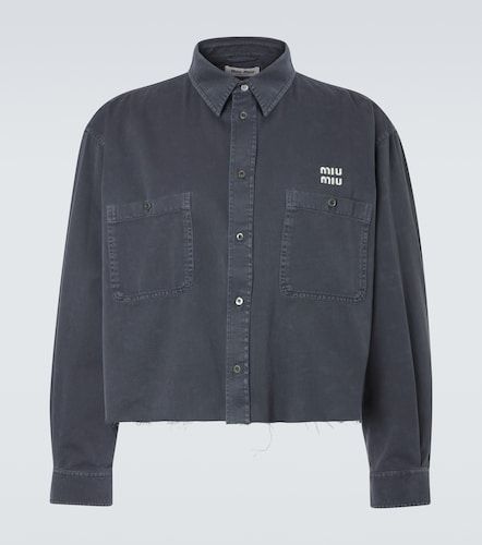 Miu Miu Chemise en jean à logo - Miu Miu - Modalova
