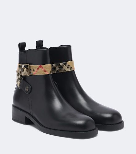 Bottines Huntley Check en cuir - Burberry - Modalova