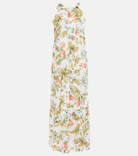 Vacation – Robe longue Dimitra en coton à fleurs - Erdem - Modalova