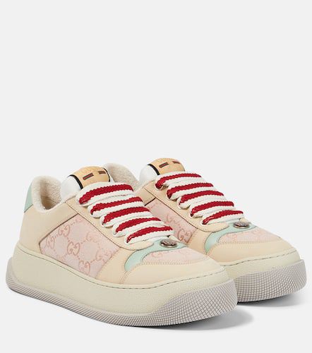 Baskets Screener en toile GG et cuir - Gucci - Modalova