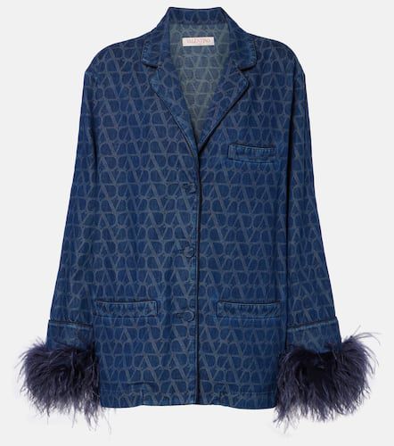 Valentino Chemise en jean à plumes - Valentino - Modalova