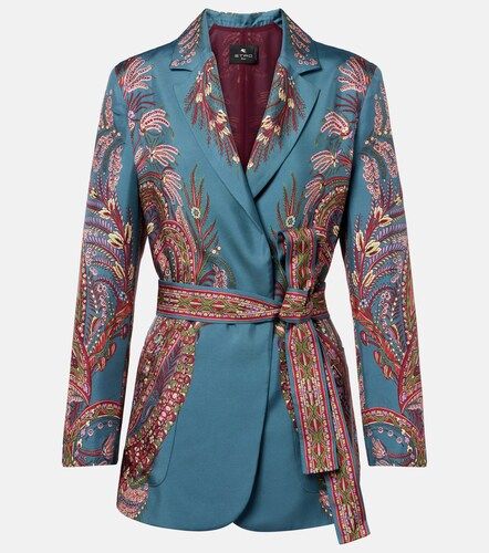 Etro Blazer en soie à fleurs - Etro - Modalova
