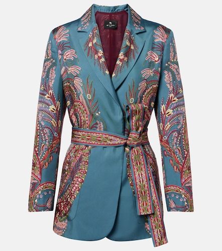 Etro Blazer en soie à fleurs - Etro - Modalova