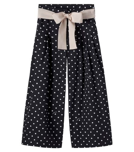 Pantalon en popeline de coton à pois - Monnalisa - Modalova