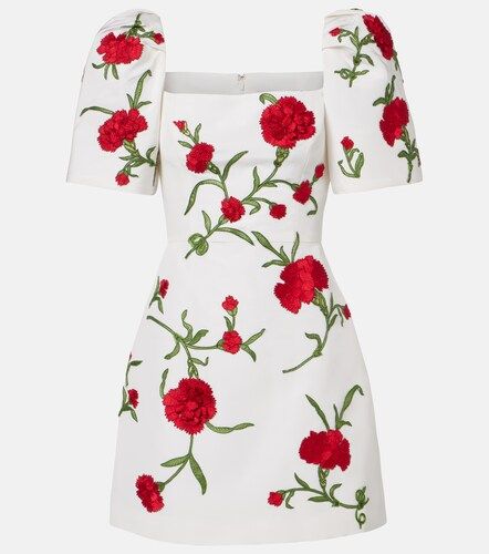 Robe en soie à motif floral - Carolina Herrera - Modalova