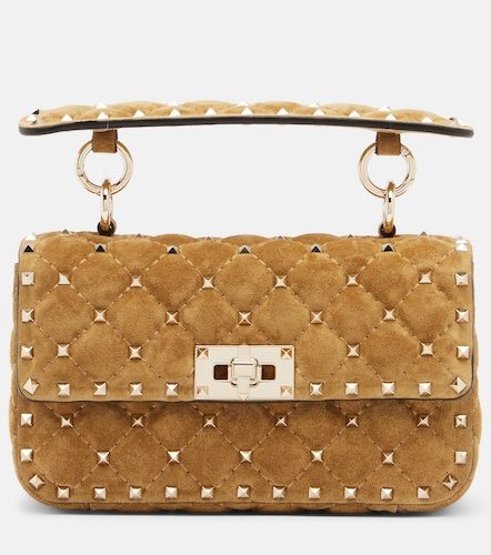Sac à main Rockstud Spike Small en daim - Valentino Garavani - Modalova
