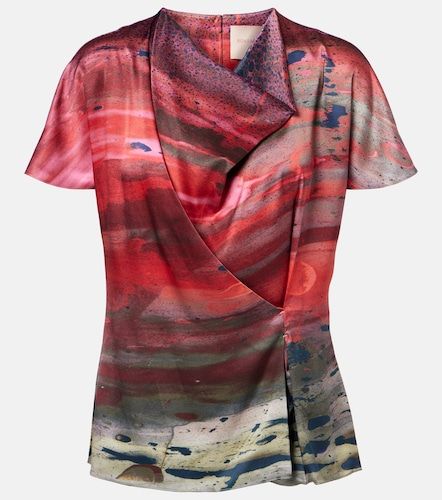Top imprimé en satin de soie - Roksanda - Modalova