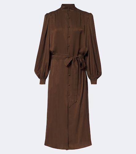 Robe midi en soie à motif chevron - Valentino - Modalova