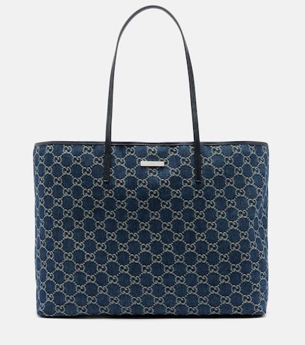 Cabas Essence Large en denim à finitions en cuir - Gucci - Modalova