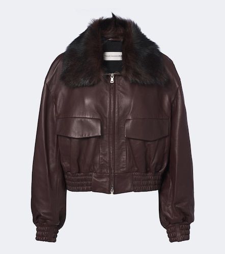 Nour Hammour Veste blouson en cuir - Nour Hammour - Modalova