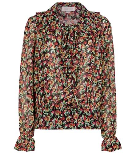 Blouse en soie à fleurs - Victoria Beckham - Modalova