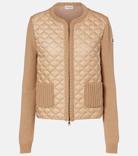 Cardigan matelassé en coton mélangé - Moncler - Modalova