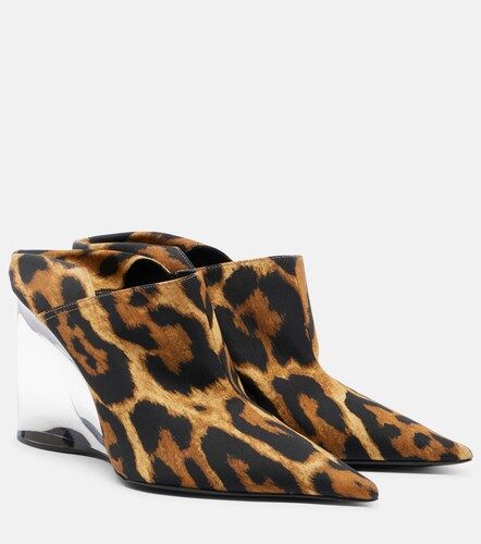 Alaïa Mules compensées à imprimé animalier - Alaia - Modalova