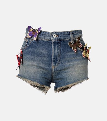 Short en denim à appliqués - Blumarine - Modalova