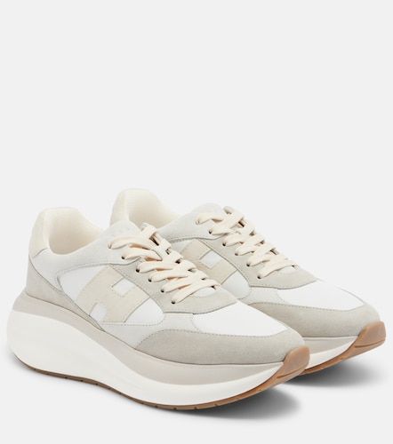 Baskets H696 à plateforme en daim et cuir - Hogan - Modalova