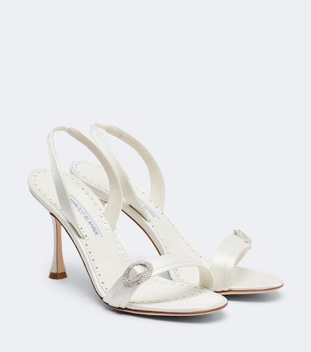 Sandales slingback Zutosan en satin - Manolo Blahnik - Modalova