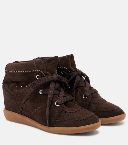 Baskets compensées Bobby en daim - Isabel Marant - Modalova
