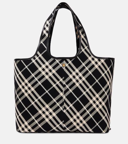 Cabas Check Medium en toile - Burberry - Modalova