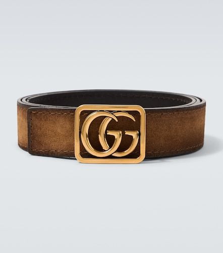 Ceinture Double G réversible en daim et cuir - Gucci - Modalova