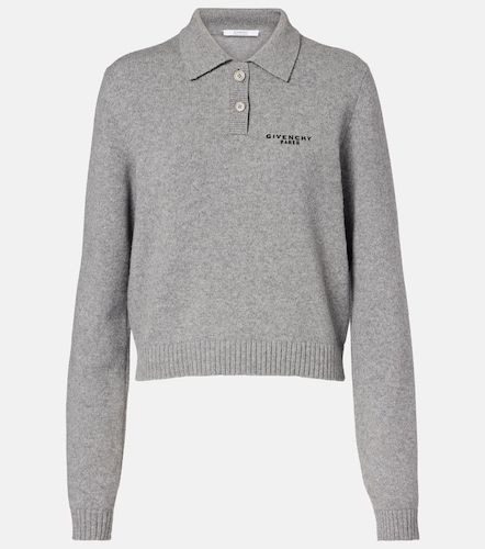 Polo en laine et cachemire à logo - Givenchy - Modalova