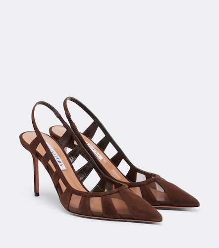 Escarpins slingback Screen en daim - Aquazzura - Modalova
