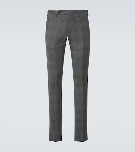 Pantalon slim en laine et cachemire à carreaux - Incotex - Modalova