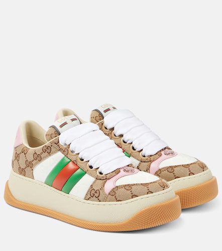 Gucci Baskets GG en toile et cuir - Gucci - Modalova