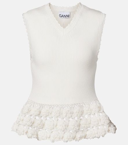 Ganni Top en coton mélangé - Ganni - Modalova