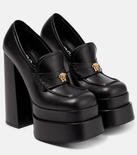 Mocassins Aevitas à plateau en cuir - Versace - Modalova