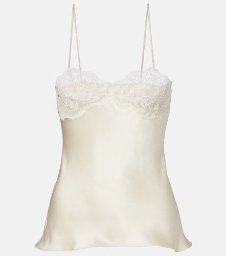 Chloé Caraco en satin de soie et dentelle - Chloe - Modalova