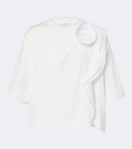 T-shirt en coton à appliqués floraux - Max Mara - Modalova
