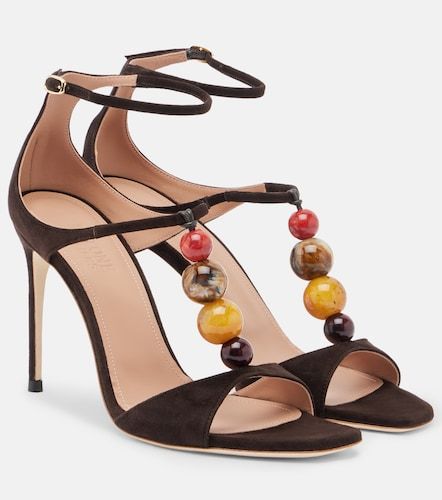 Sandales Lena en daim à perles - Malone Souliers - Modalova