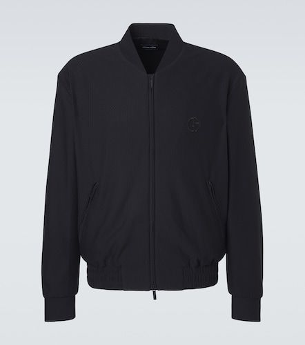 Veste blouson en maille technique - Giorgio Armani - Modalova