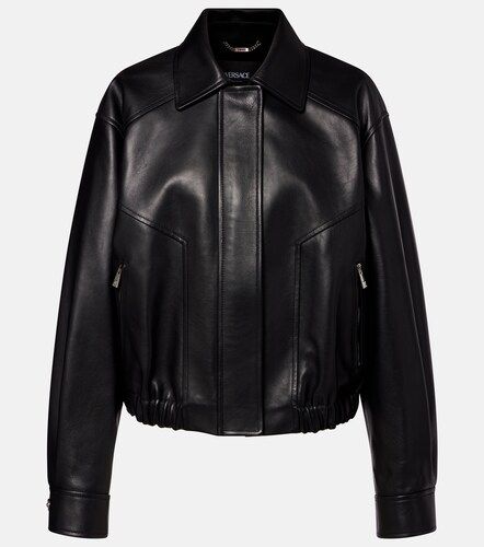 Versace Veste blouson en cuir - Versace - Modalova