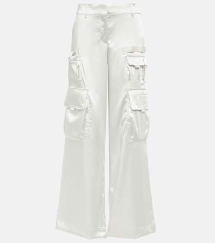 Off-White Pantalon cargo en satin - Off-White - Modalova