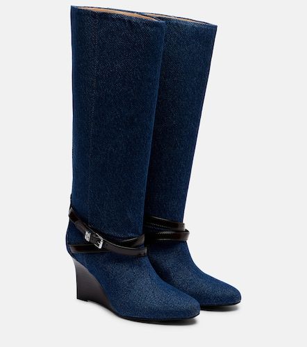 Bottes compensées Kat en denim - Ganni - Modalova