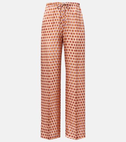 Pantalon ample en soie à pois - Dries Van Noten - Modalova